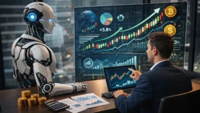الذكاء الاصطناعي يساعد الأفراد والشركات على إدارة الأموال وتحليل البيانات المالية لاتخاذ قرارات استثمارية ذكية