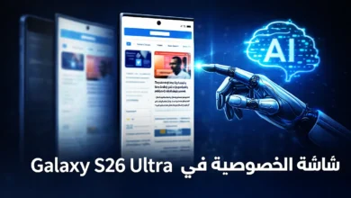 شاشة الخصوصية في Galaxy S26 Ultra أثناء تفعيل وضع Privacy Display